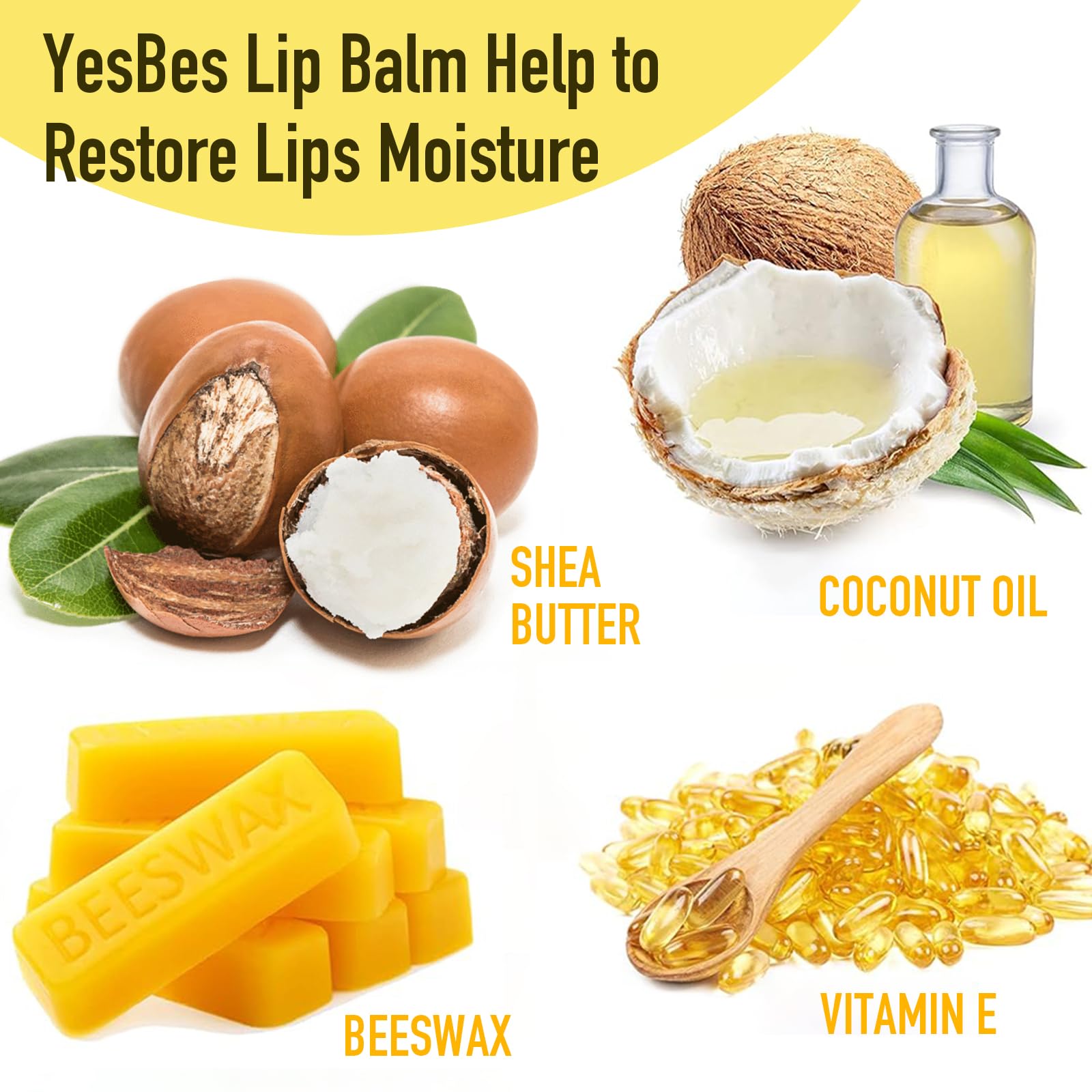 YesBes lip balm mint flavor refreshes and protects lips