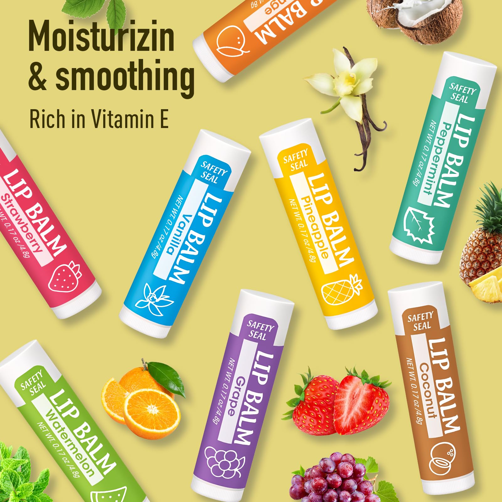 YesBes lip balm pineapple flavor offers gentle hydration