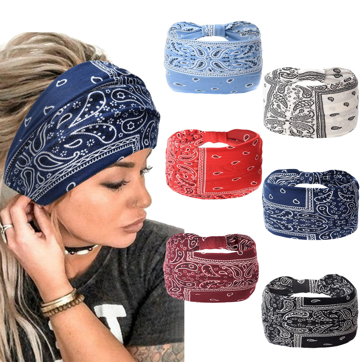 Bandana ancha Yeshan para mujer, turbante cómodo para uso diario
