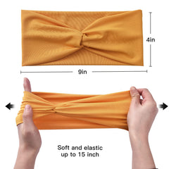 Bandas Yeshan turbante ancho sin deslizamiento para peinados estables.