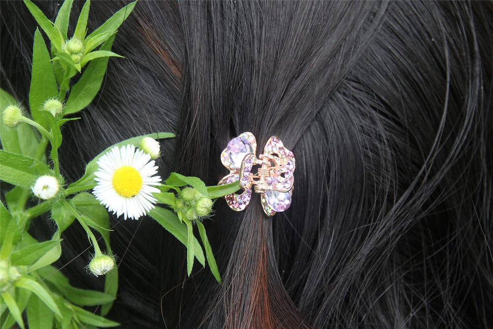 Yeshan clip de pelo con rhinestones y mariposa, práctico para fijar peinados en cualquier ocasión.