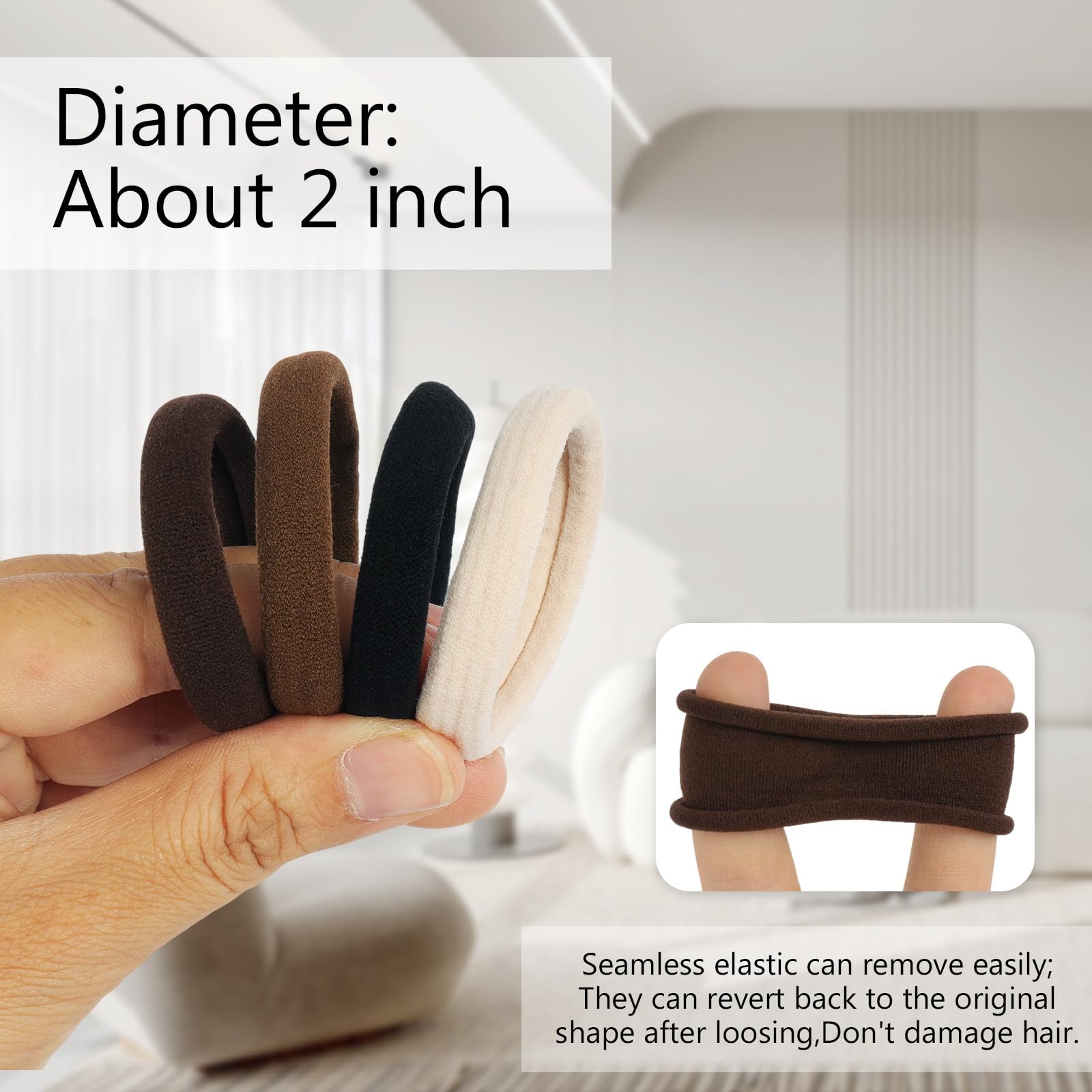 YESIACE gomas sin costuras protegen el cabello de enganches y tirones.