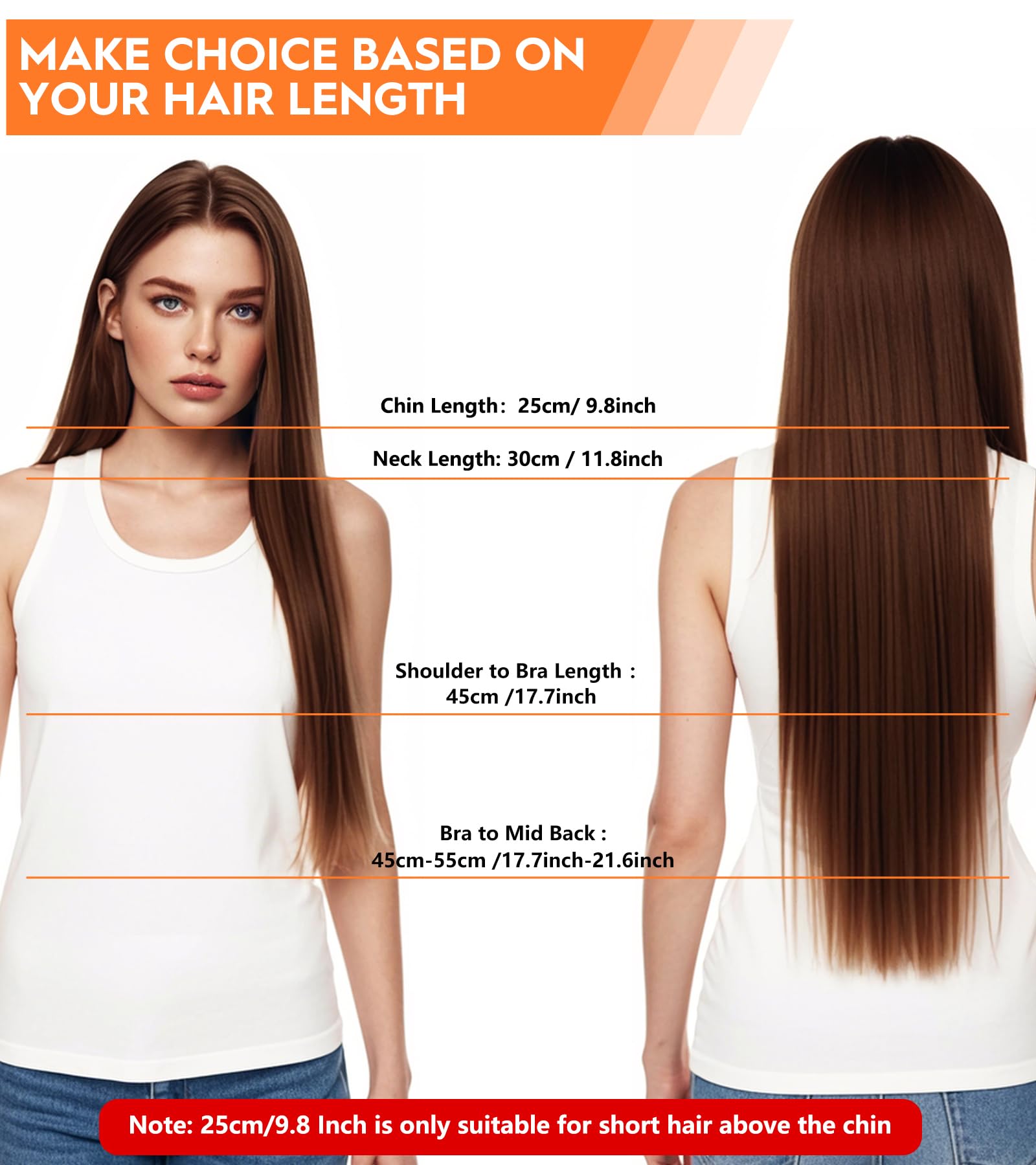 Rulos YEVYO en 4 colores de 45 cm para looks variados.