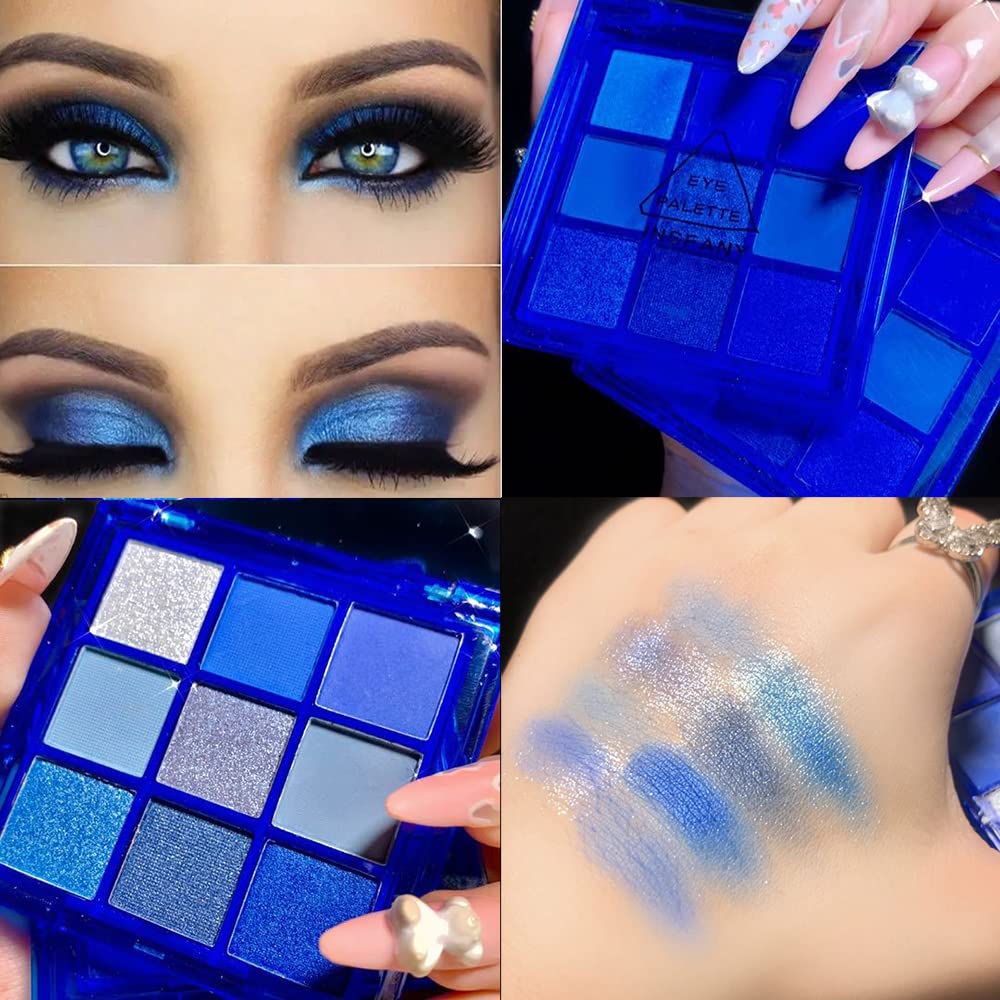 Sombras azules de Yeweian mate y brillo para definición