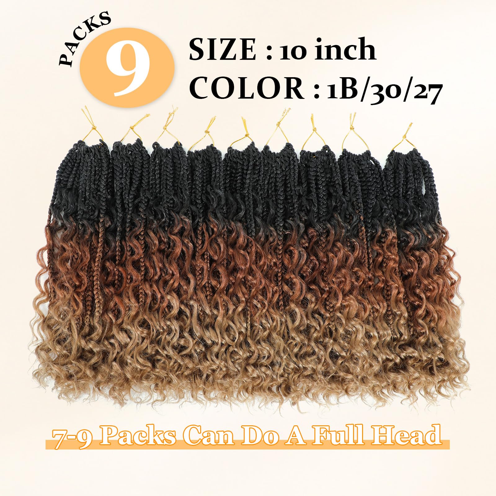 YEWELL Diosa BoxCrochet, extremos rizados visibles para look bohemio suave