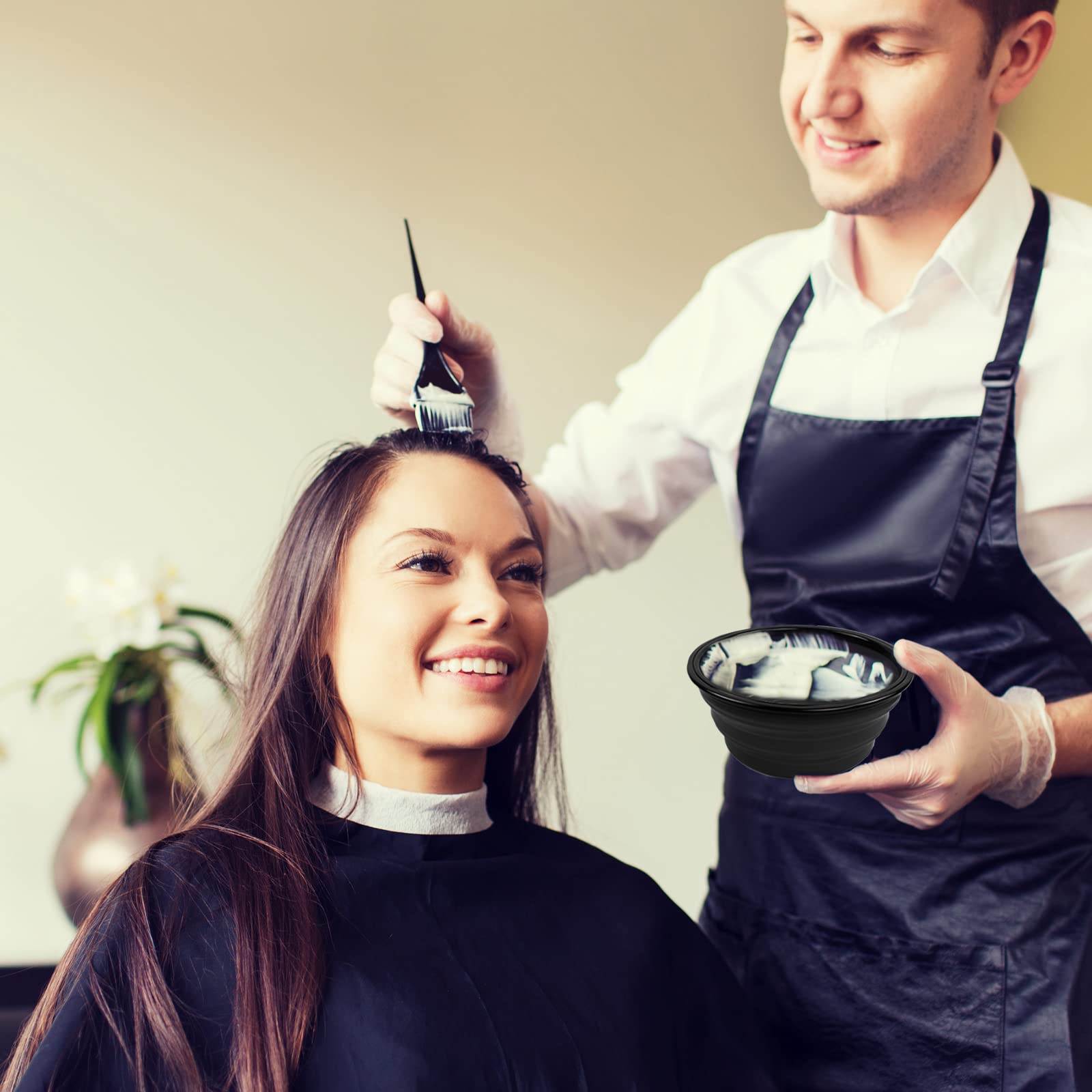 Yexixsr peine-pincel coloración cabello para reparto uniforme.