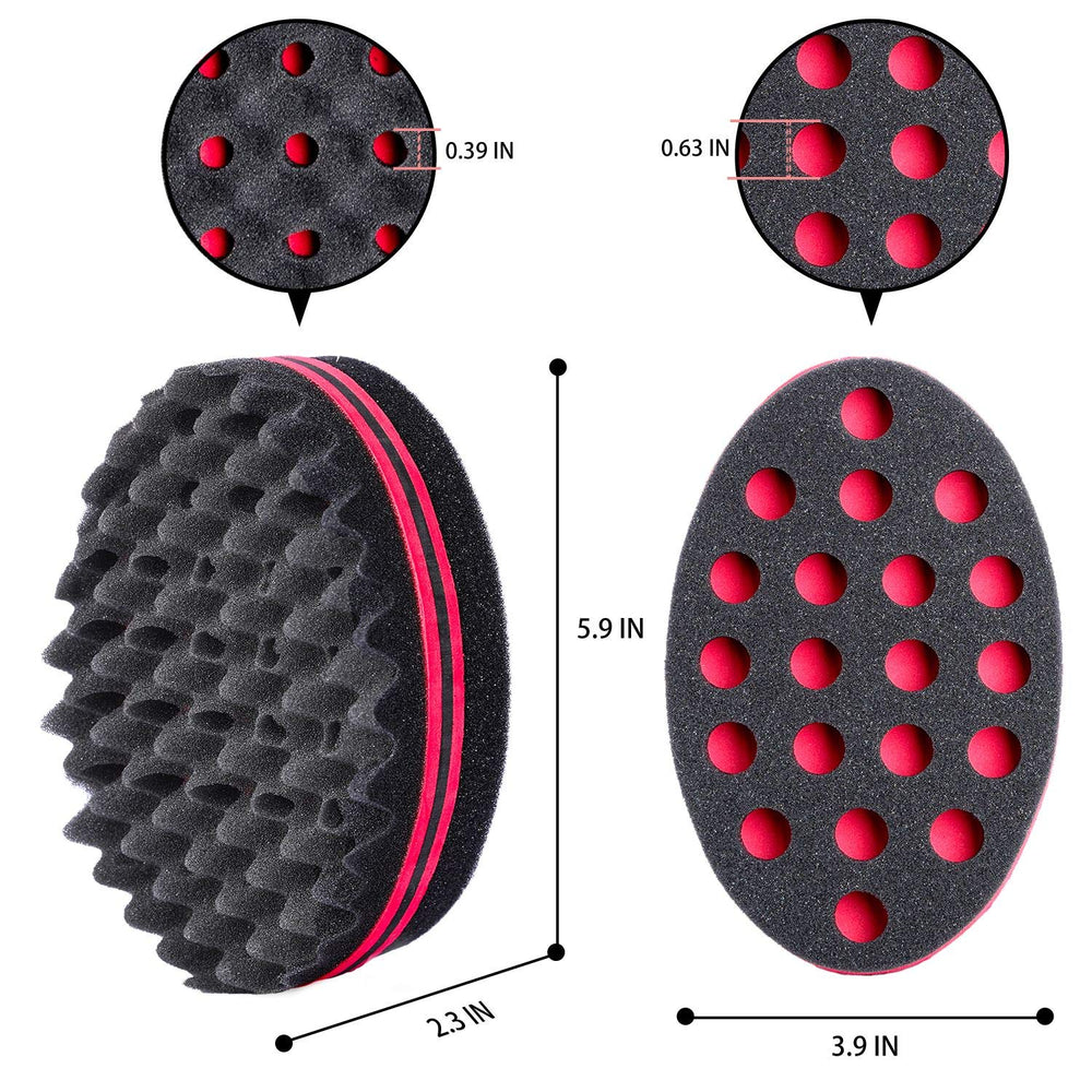 YEZEY esponja cabello con agujeros grandes para rizos definidos