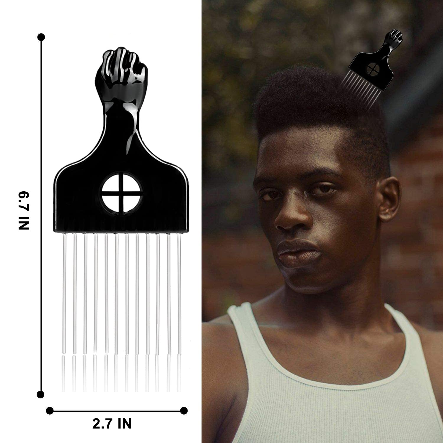 YEZEY peine afro metálico para peinar sin enredos