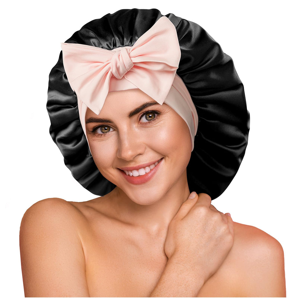 YFONG bonete de seda 100% frente, suave para dormir sin enredos