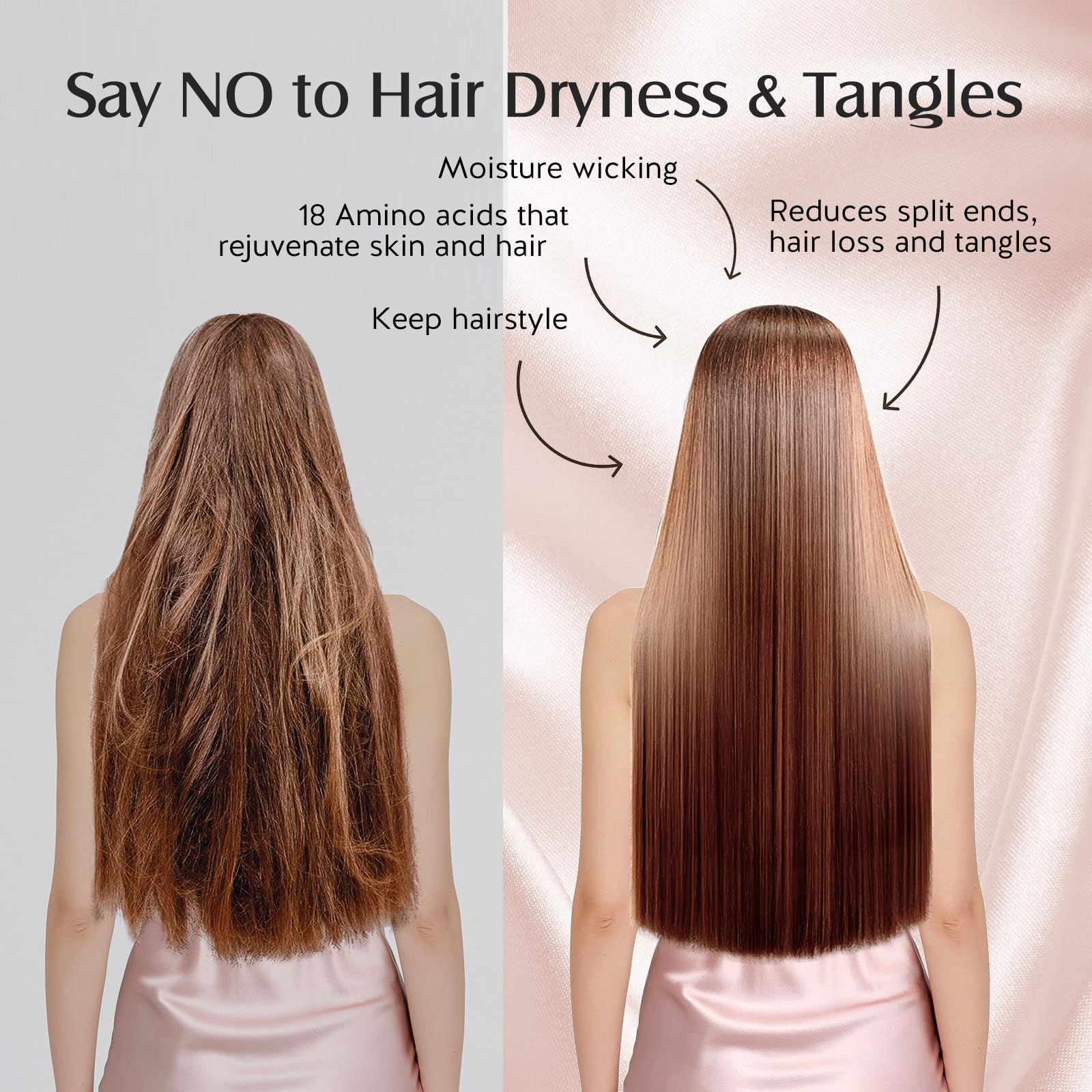 YFONG detalle de seda lujosa, tacto sedoso para el cabello.