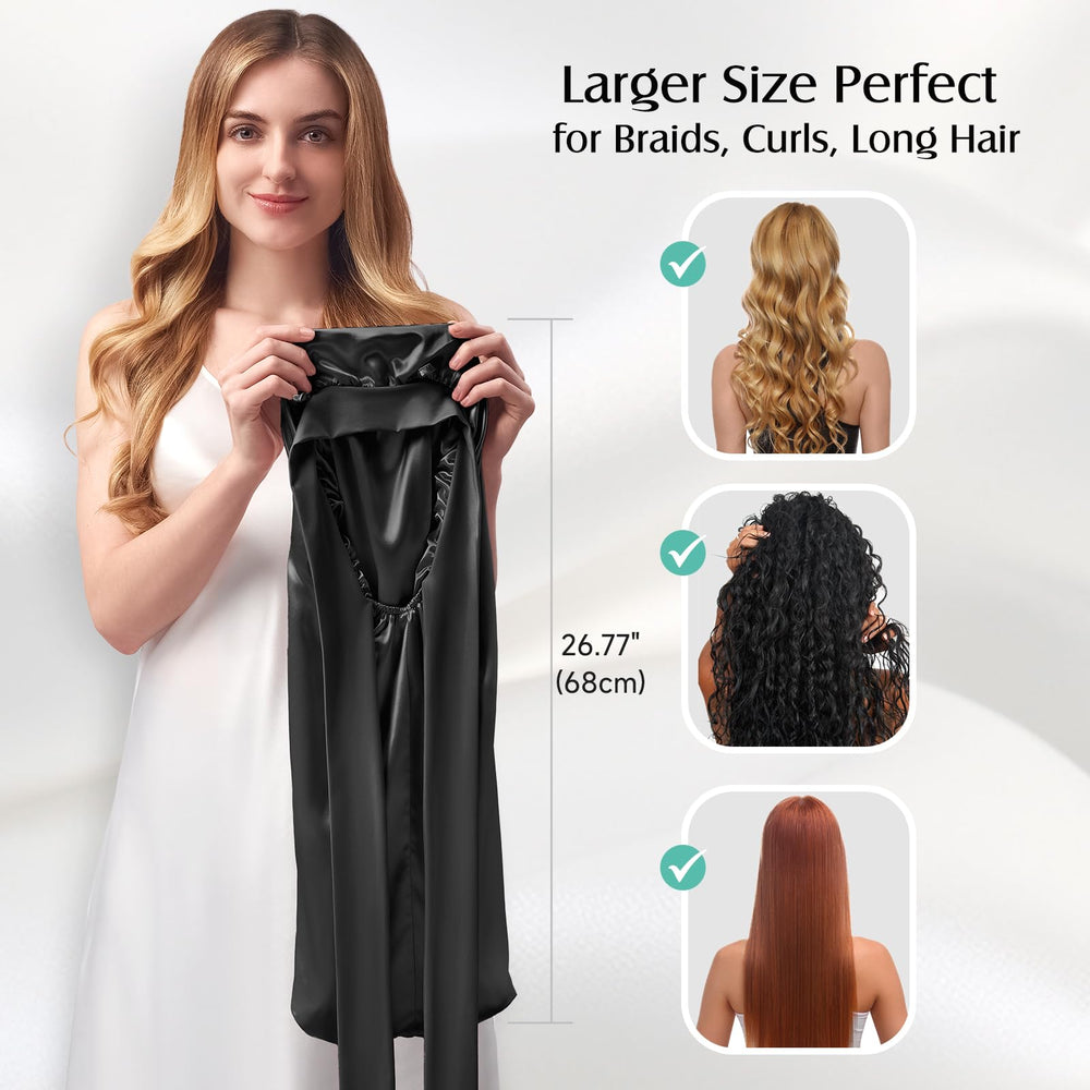 YFONG bonnet soie avec lacet élastique frontal pour maintien sûr