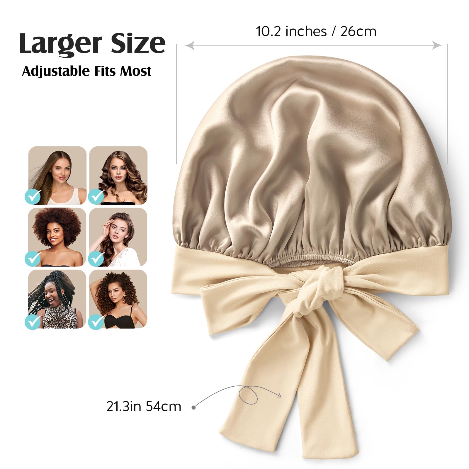 Taille unique 13 pouces du bonnet YFONG pour la plupart des têtes.