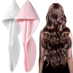 Toalla de microfibra YFONG para cabello: secado rápido y suave tras la ducha.
