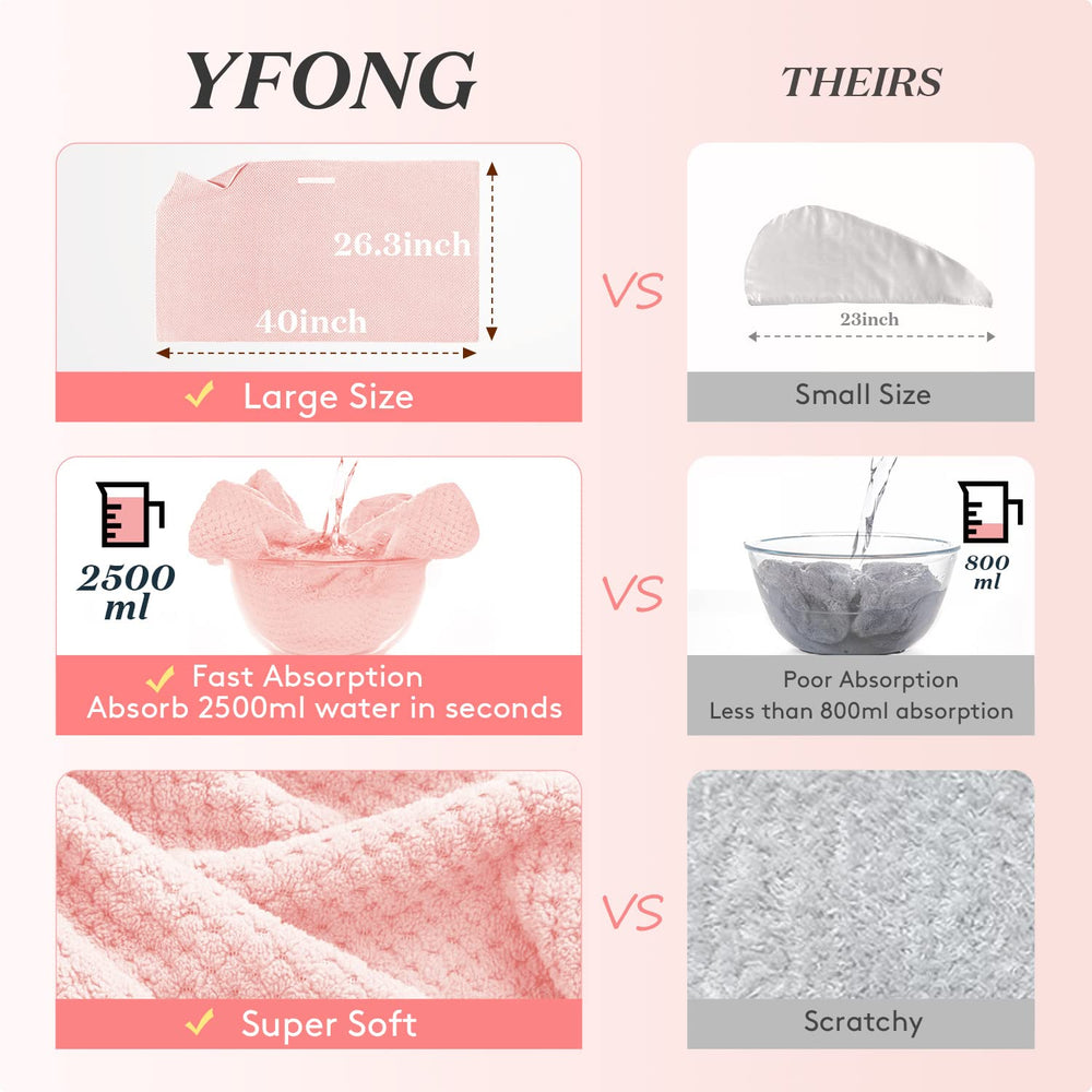 Turbante para cabello YFONG con ajuste elástico, cómodo.