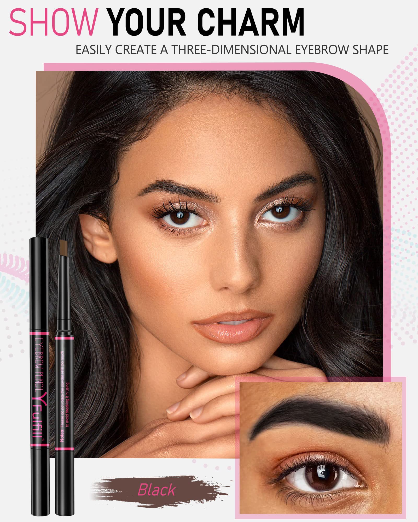 YFulfill flat-tip outlines brows for crisp shape.
