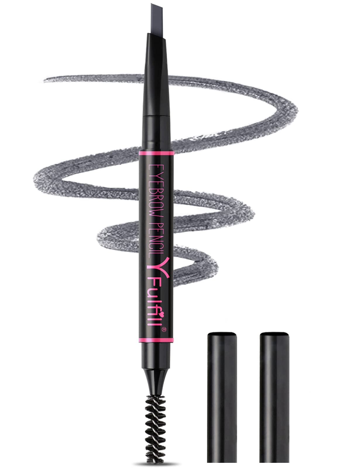 YFulfill crayon sourcils gris rétractable pour dessiner des poils naturels
