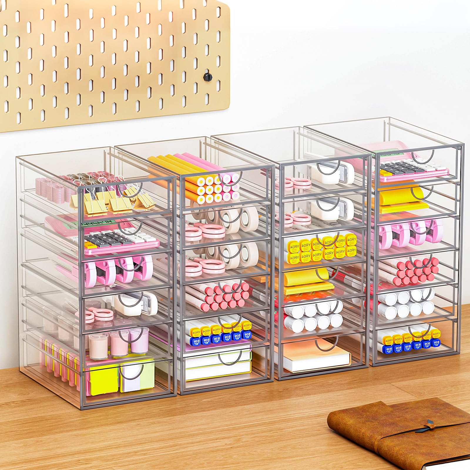 YFXCVSL organizador de baño acrílico, protege productos del polvo y la humedad.