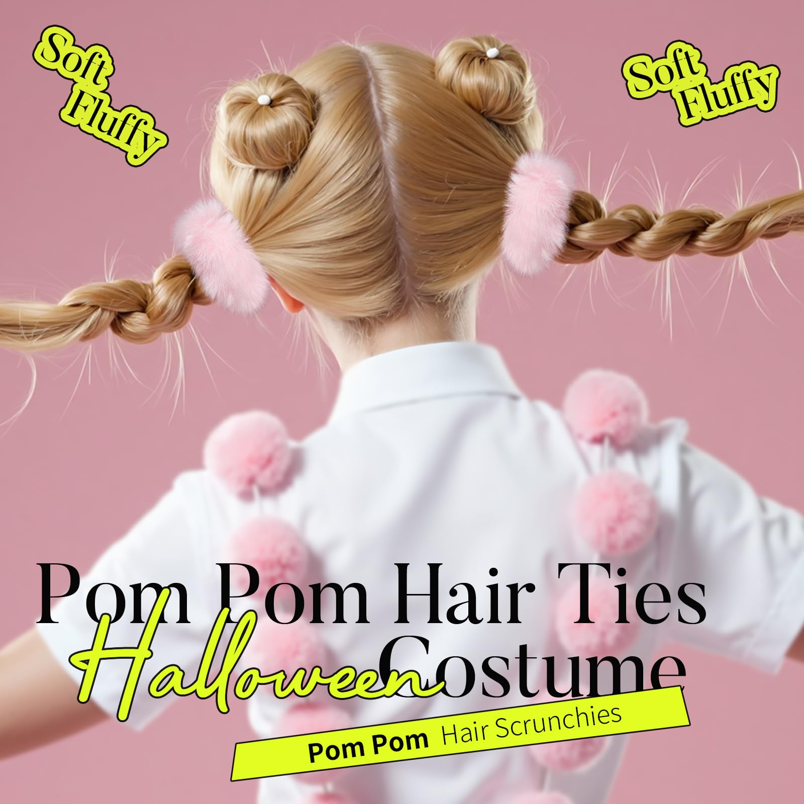 YGDZ estilo Halloween y festivales con pompón rosado.