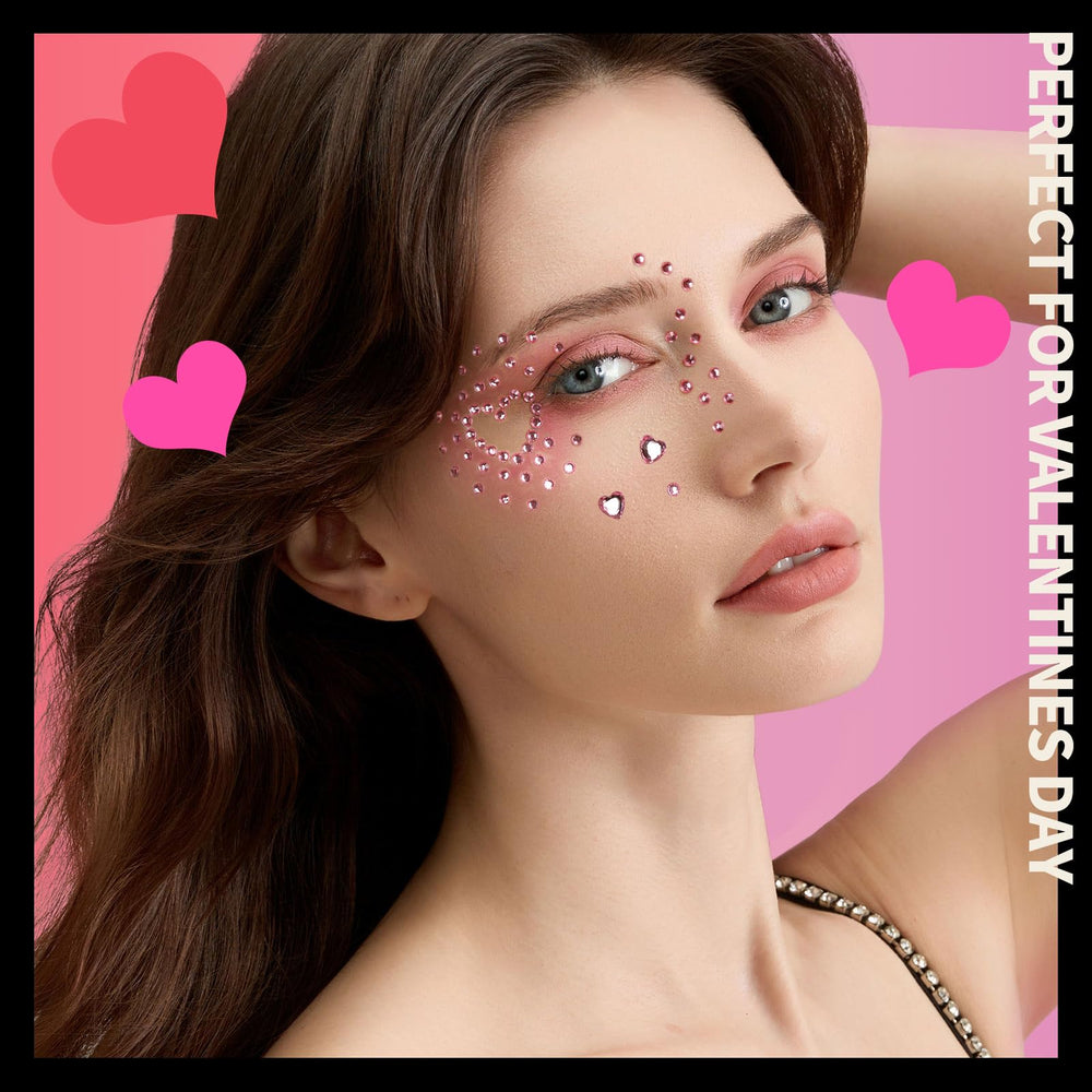 YGDZ joyas faciales corazones blancos láser, añade brillo sutil a la mirada.