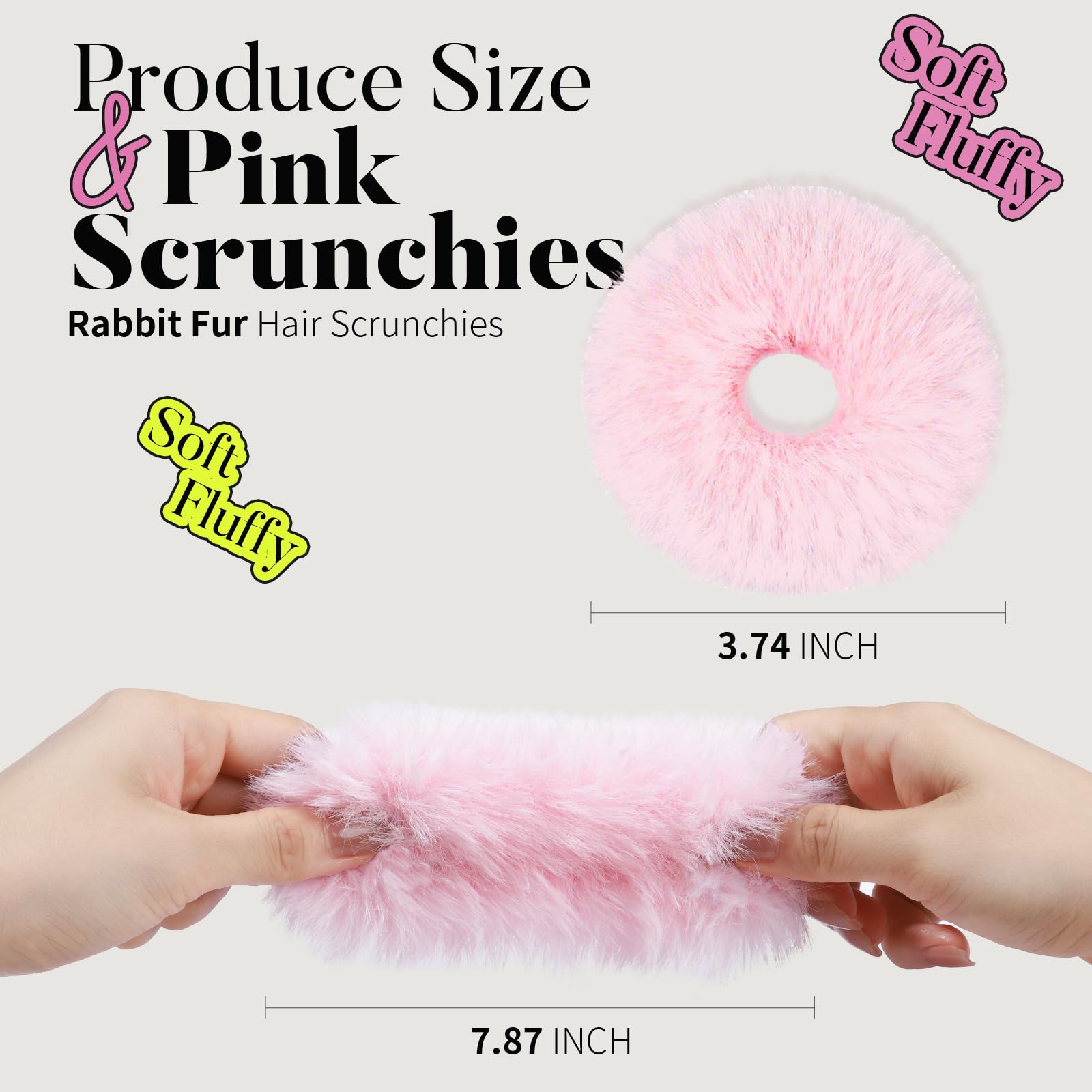 YGDZ pompón rosado de peluche, tamaño 3-5 pulgadas.