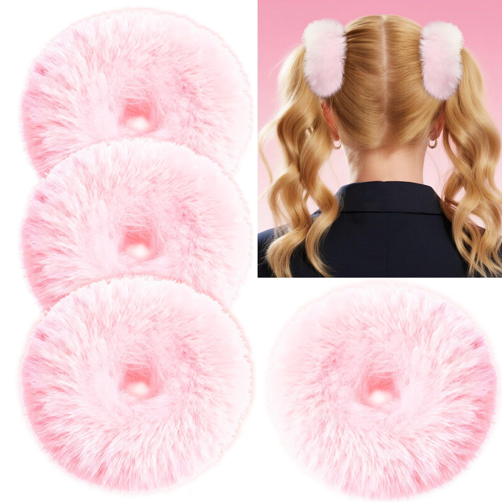 YGDZ gomita pompón rosado suave para peinados diarios.