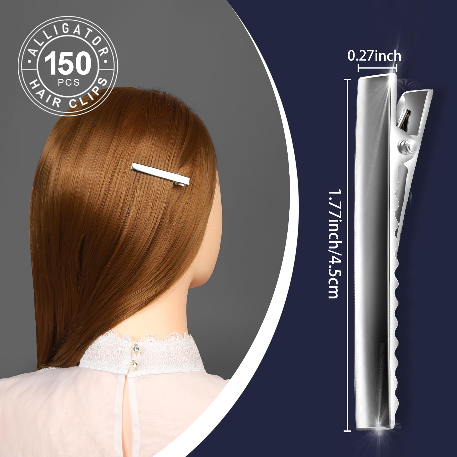 Pinzas cocodilo YGDZ de metal plateado para hacer broches y accesorios de manualidades.