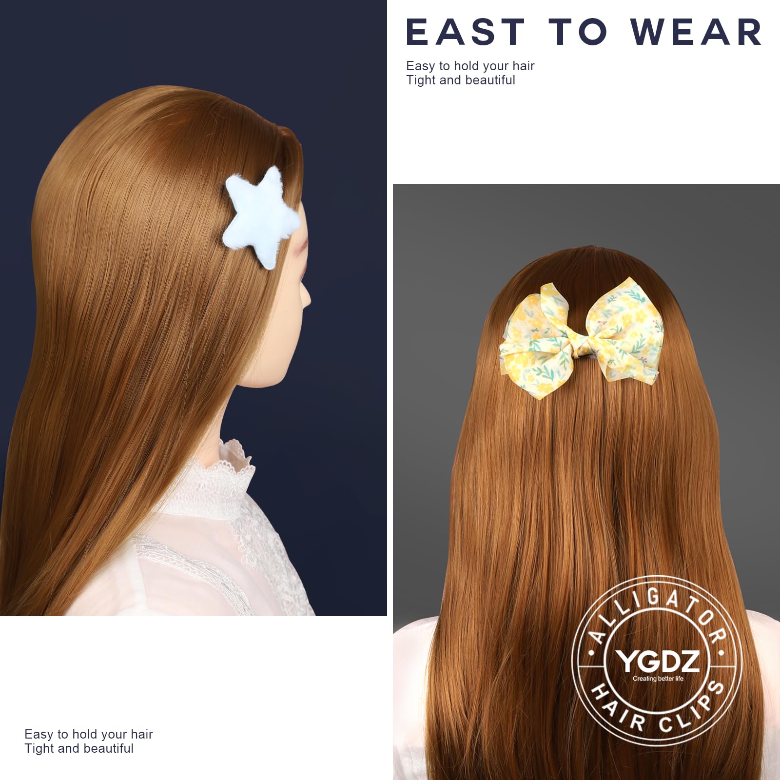 Ganchos cocodilo YGDZ para crear diademas o adornos de cabello rápido.