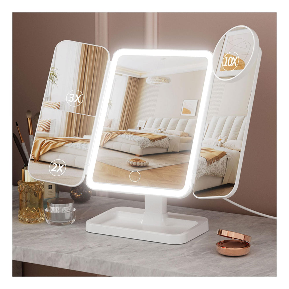 Espejo YGGPOQO iluminado con 75 LEDs para un maquillaje uniforme.