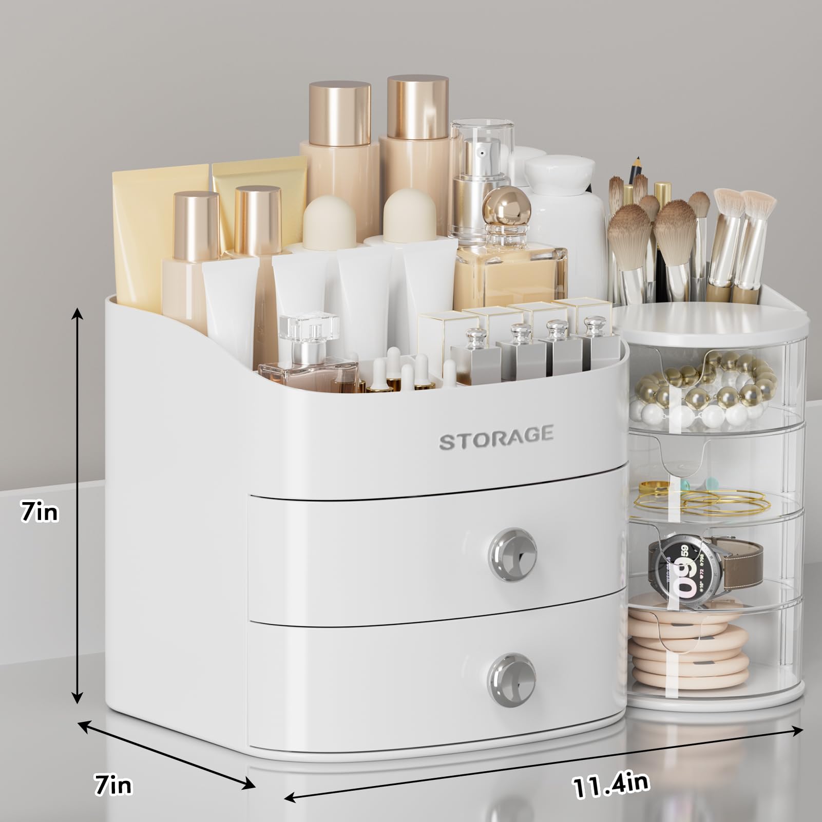 YGJT organiseur maquillage blanc base durable prête à un usage quotidien