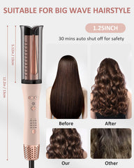 YGOVVK rizador automatico ajustes 150-230°C para distintos tipos de cabello.