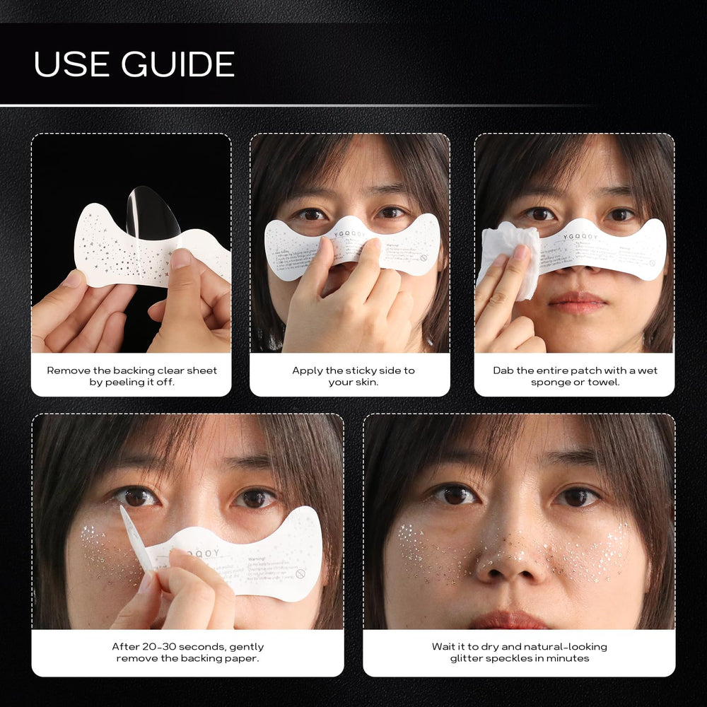 YGQQOY apariencia natural de pecas brillantes en la piel