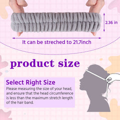 Banda YGQQOY para maquillaje y lavado facial, mantiene el cabello recogido.