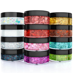 YGQQOY glitter holográfico para cuerpo, brillo intenso para looks de fiesta