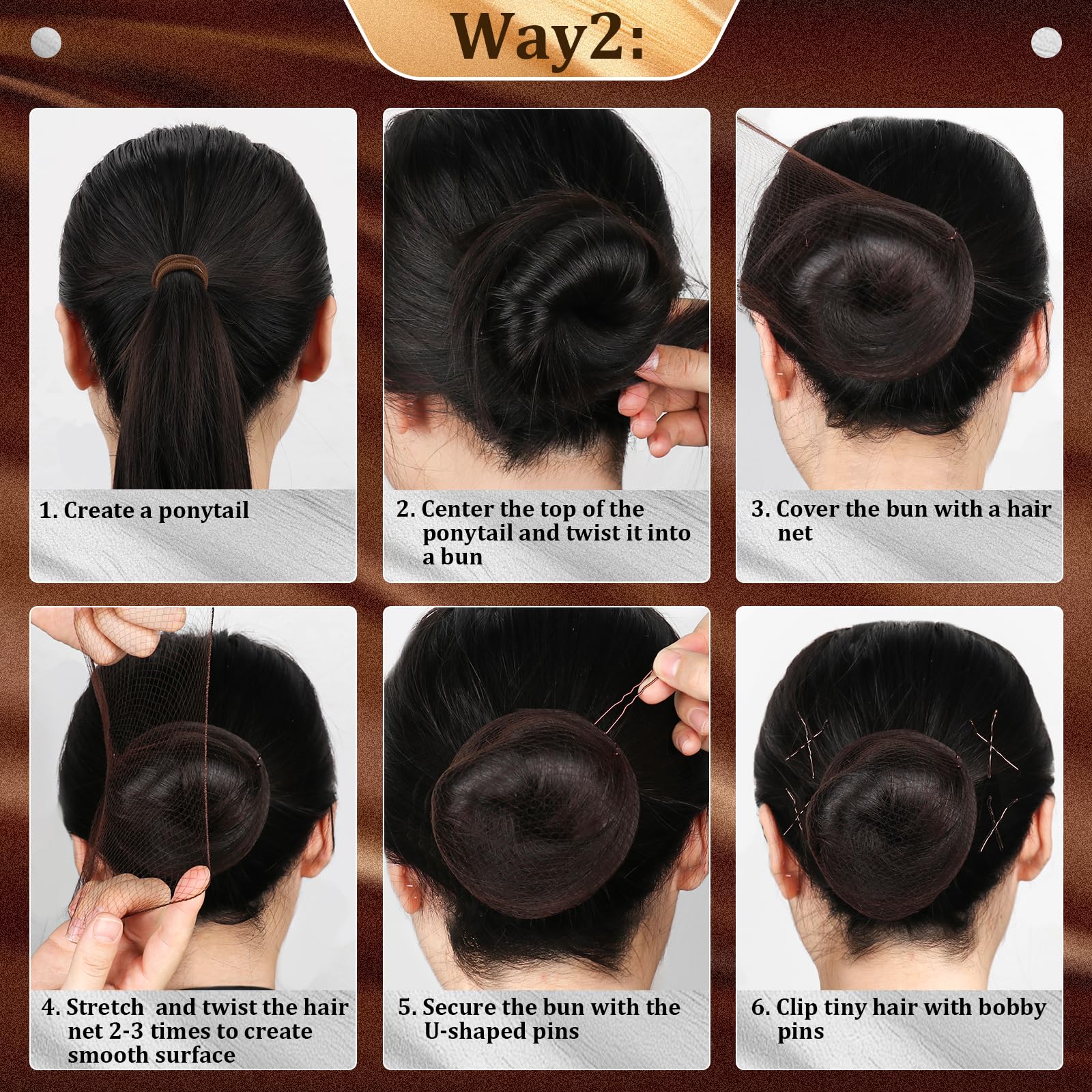 YGQQOY kit de danza: 2 coleteros para asegurar moño o coleta.