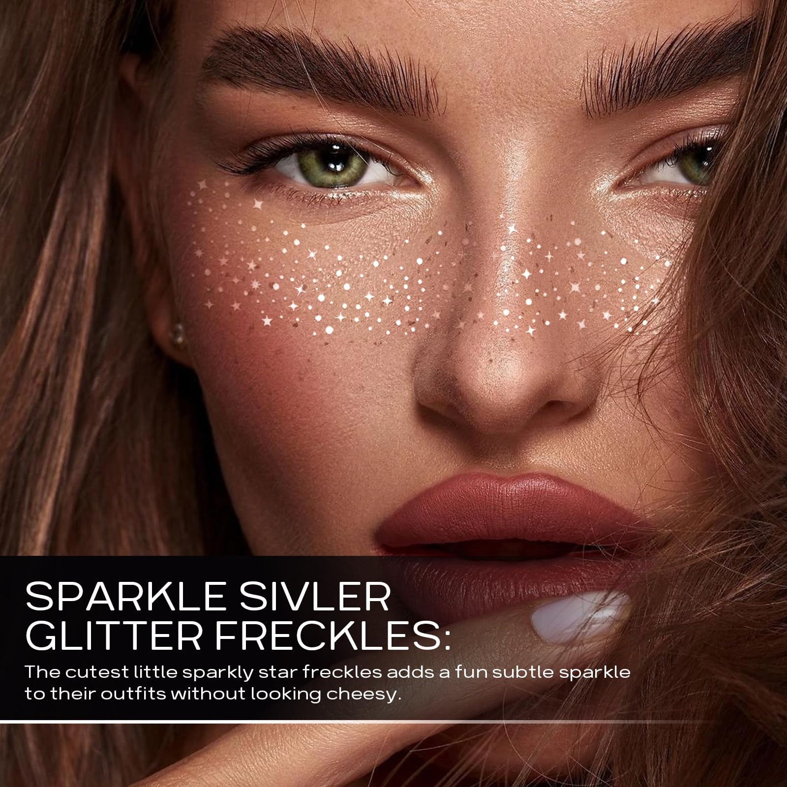 YGQQOY parches brillantes resistentes al agua para la cara