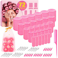 YHOVID ensemble de rouleaux cheveux 72 pièces pour boucles variées et volumisées