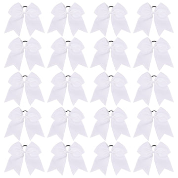 Lazo de cheer YHXX YLEN, blanco, 8 pulgadas para coletas seguras