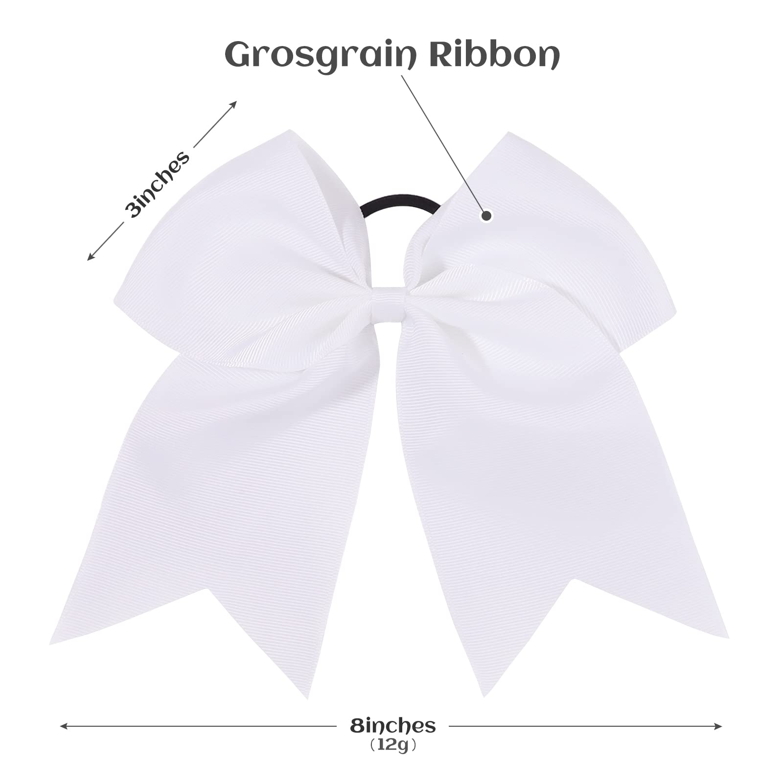 Lazo de pelo grosgrain YHXX YLEN, blanco, ideal para prácticas