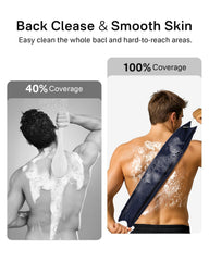 Yiclick exfoliante cuerpo lufa facilita limpieza profunda sin irritación.