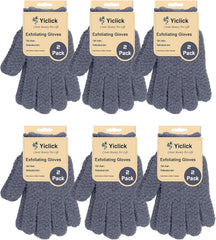 Guantes exfoliantes Yiclick de 12 piezas para exfoliar el cuerpo.