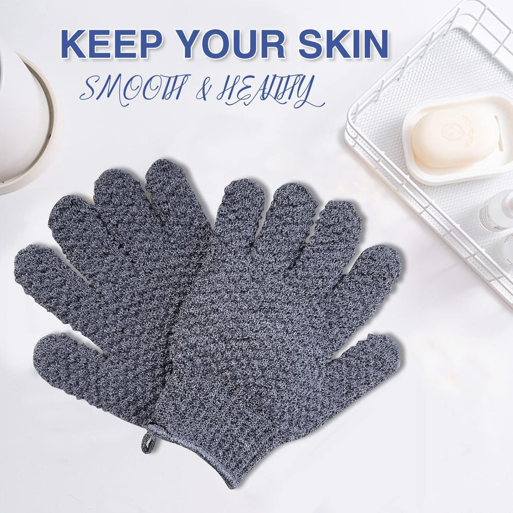 Guantes exfoliantes Yiclick ideales para uso familiar con 12 piezas.