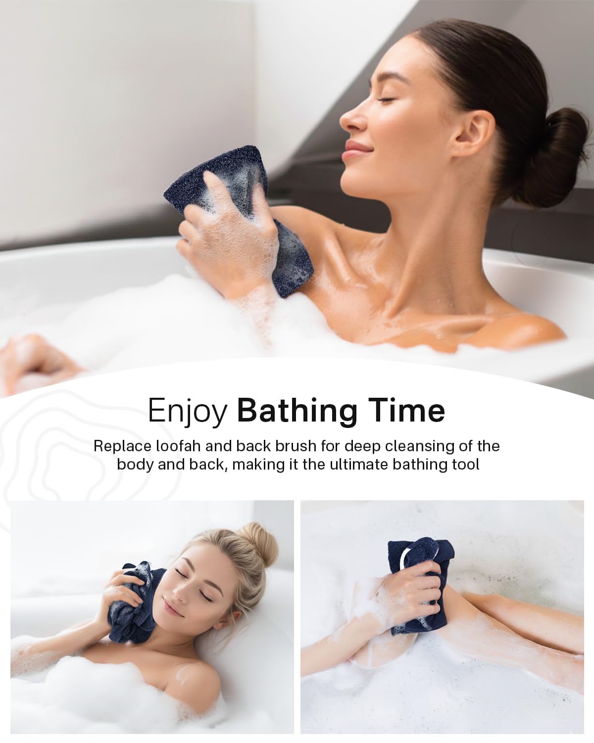 Yiclick toalla japonesa para el cuerpo ofrece lavado suave y eficiente.