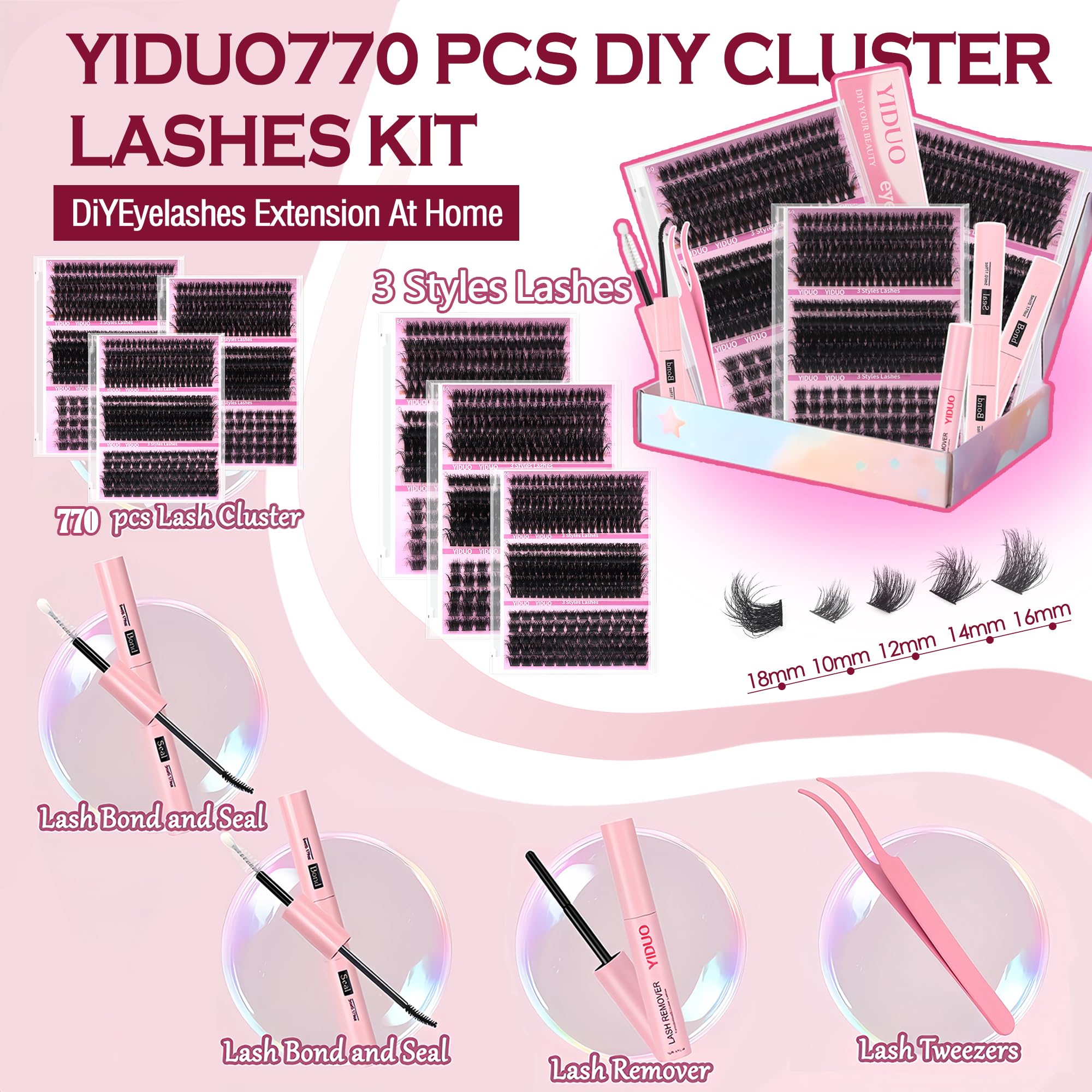 Estilos de clúster YIDUO 60D 80D y tres opciones para looks variados