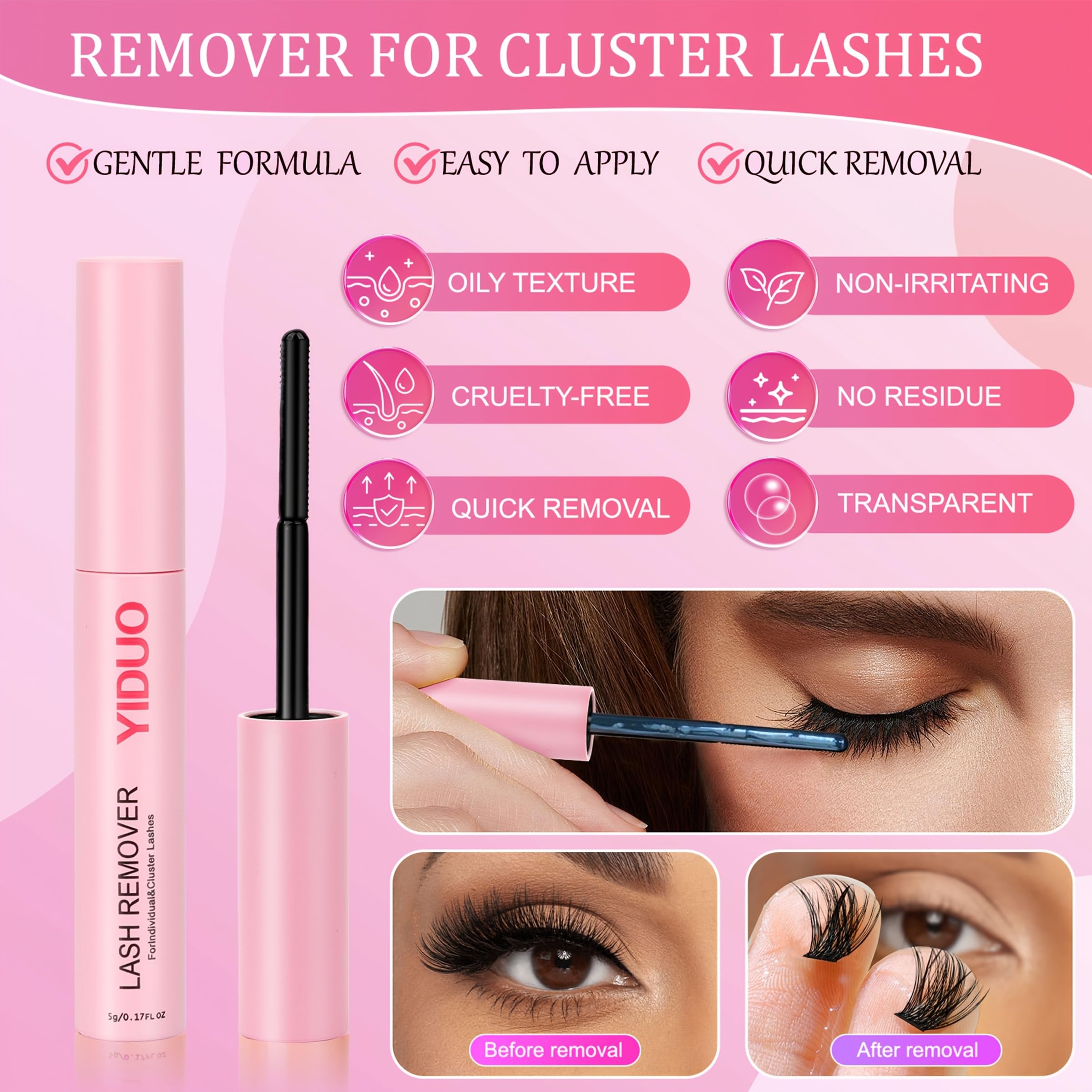 YIDUO desmaquillante para pestañas de 5 ml