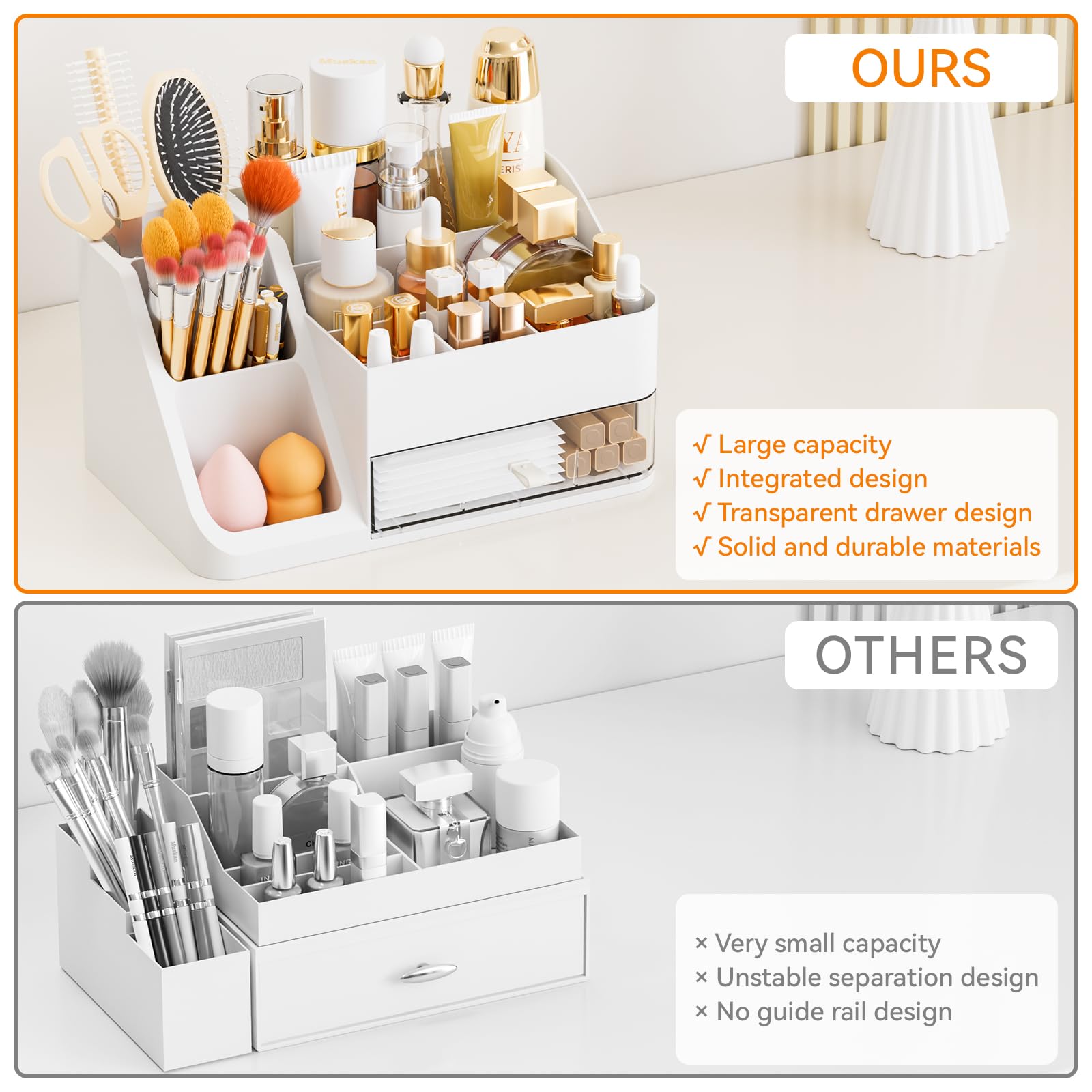 Yieach gran capacidad para maquillaje y accesorios