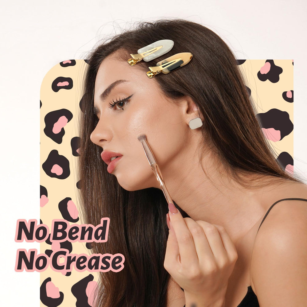 Pinza pico de pato YIERSO, diseño sin pliegues para maquillaje cómodo.