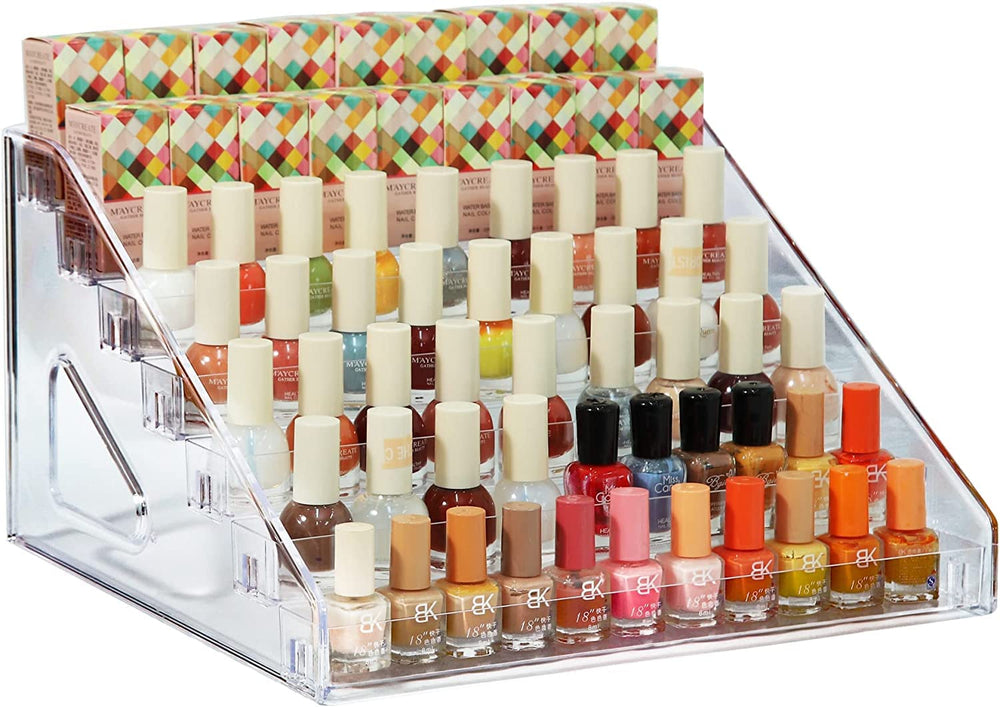 Organizador acrílico para esmaltes YIEZI, 84 botellas y 7 capas, visibilidad óptima.