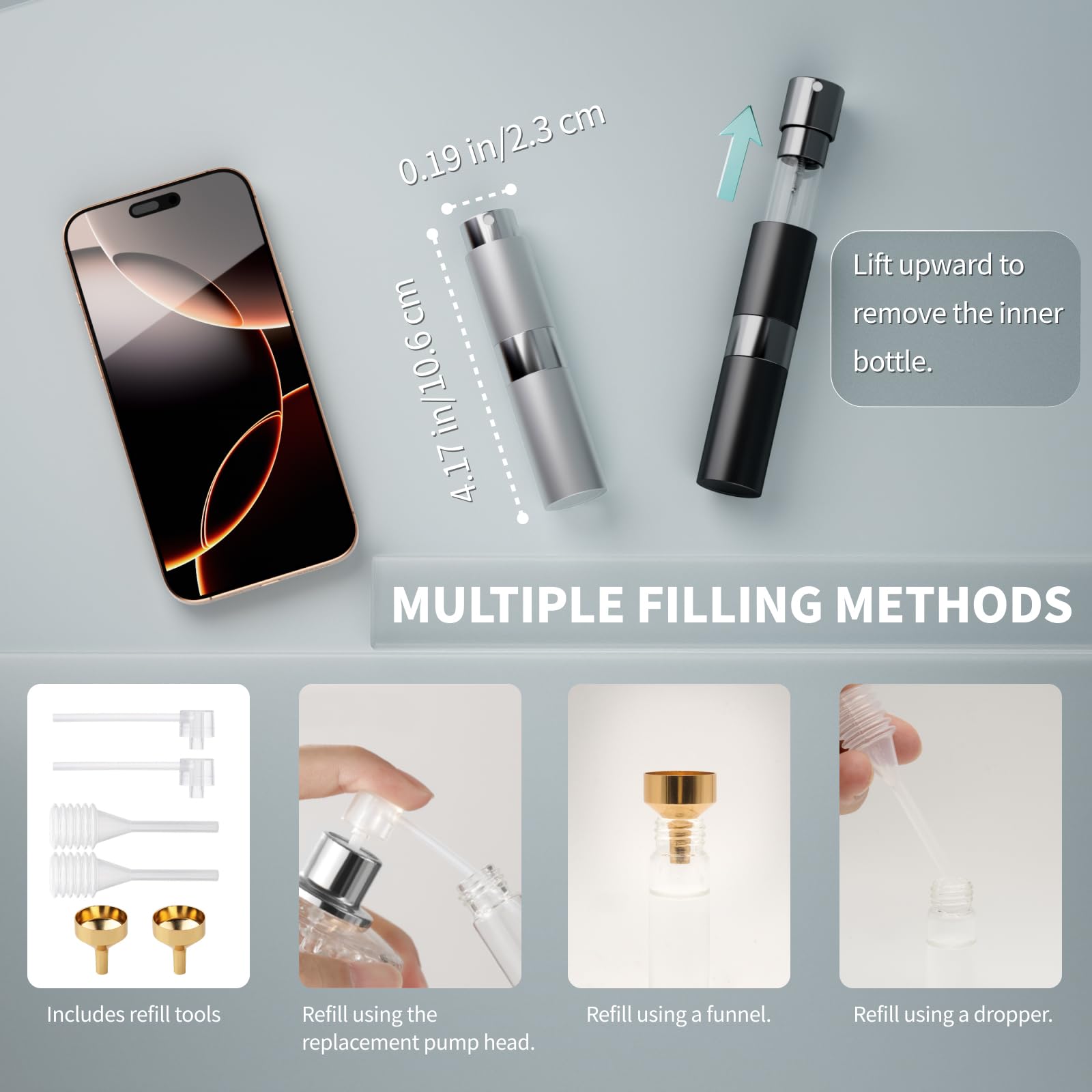 YIKIBOX accesorios de rellenado: embudo, cuentagotas y bomba