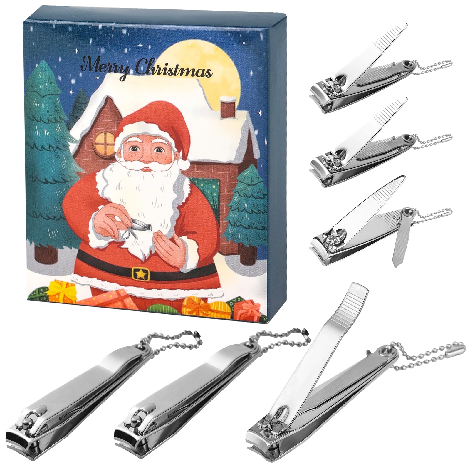 Corta uñas YIMICOO con cadena, práctico para regalo navideño