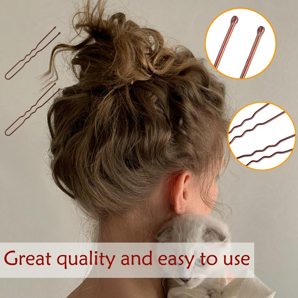YINGFENG pin-u marrón aplicación fácil para recoger el cabello sin esfuerzos.